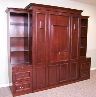 Solid Wood Beds on Library Wall Beds     Hardwood Artisans     Solid Wood Furniture